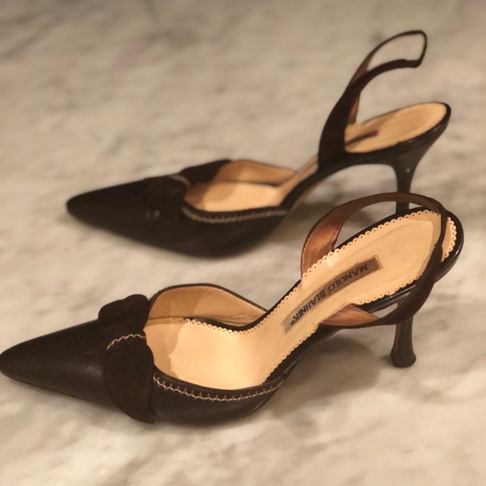 Manolo Blahnik slingback shoes